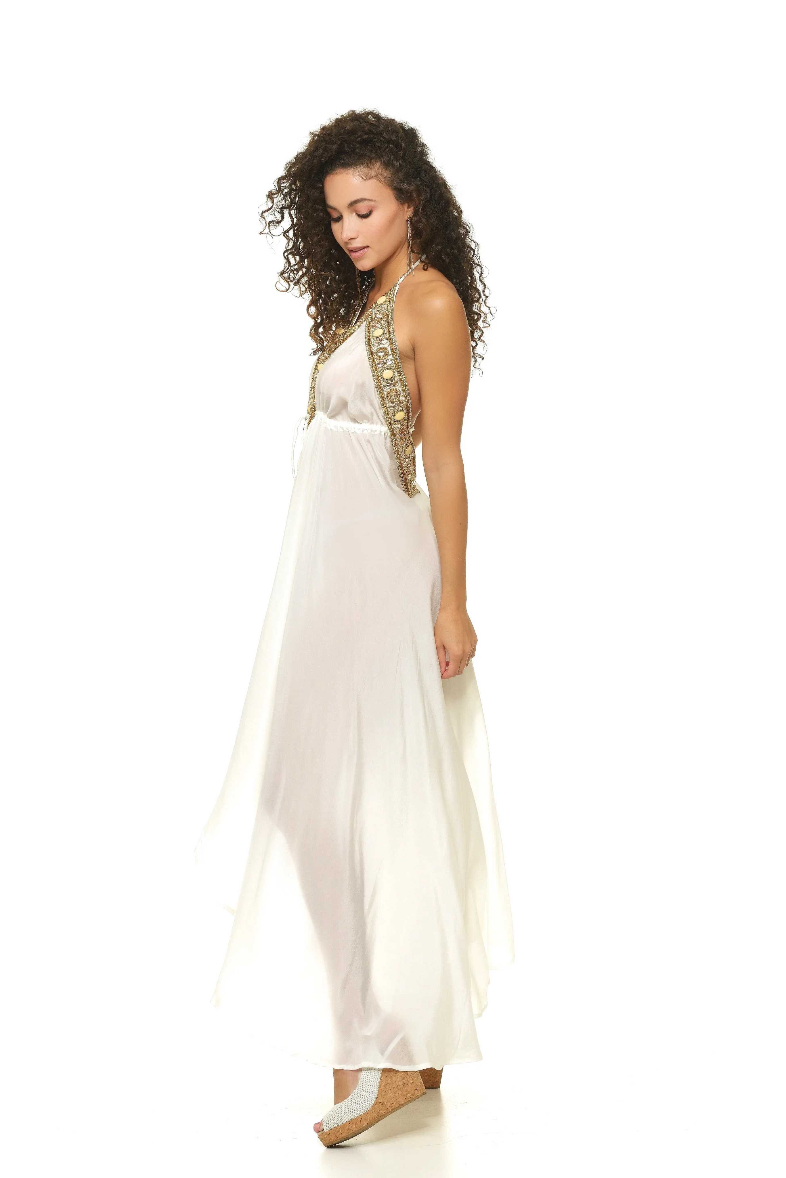Luna Beaded Scarf Dress