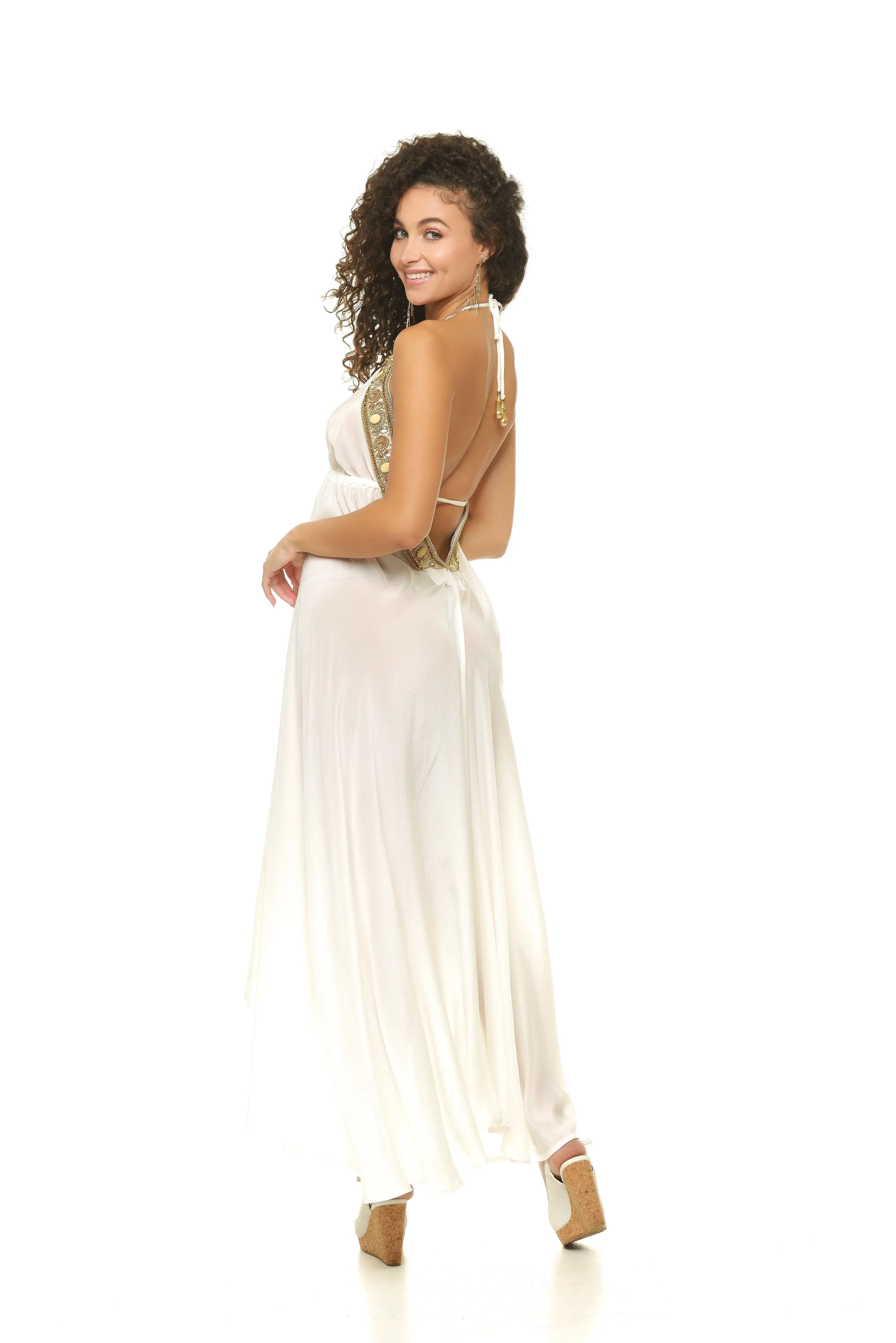 Luna Beaded Scarf Dress