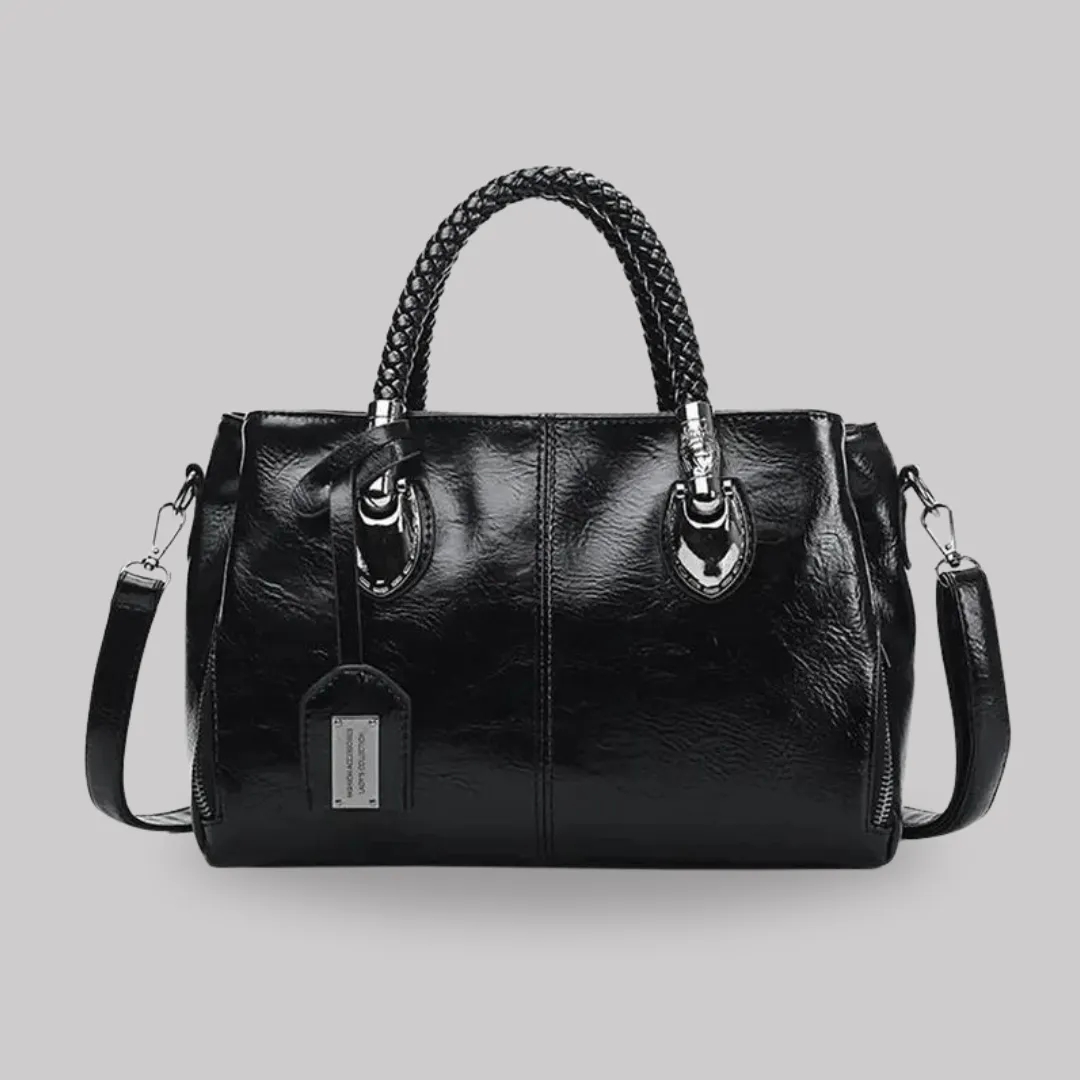Luxury Oil Wax Genuine Leather Handbag Lady's Shoulder Crossbody Purse Design