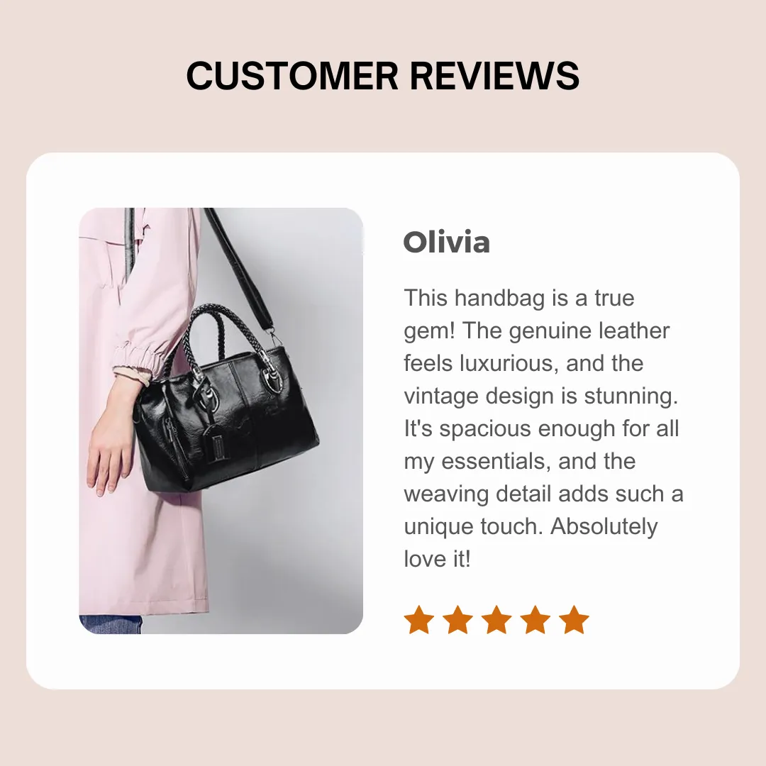 Luxury Oil Wax Genuine Leather Handbag Lady's Shoulder Crossbody Purse Design