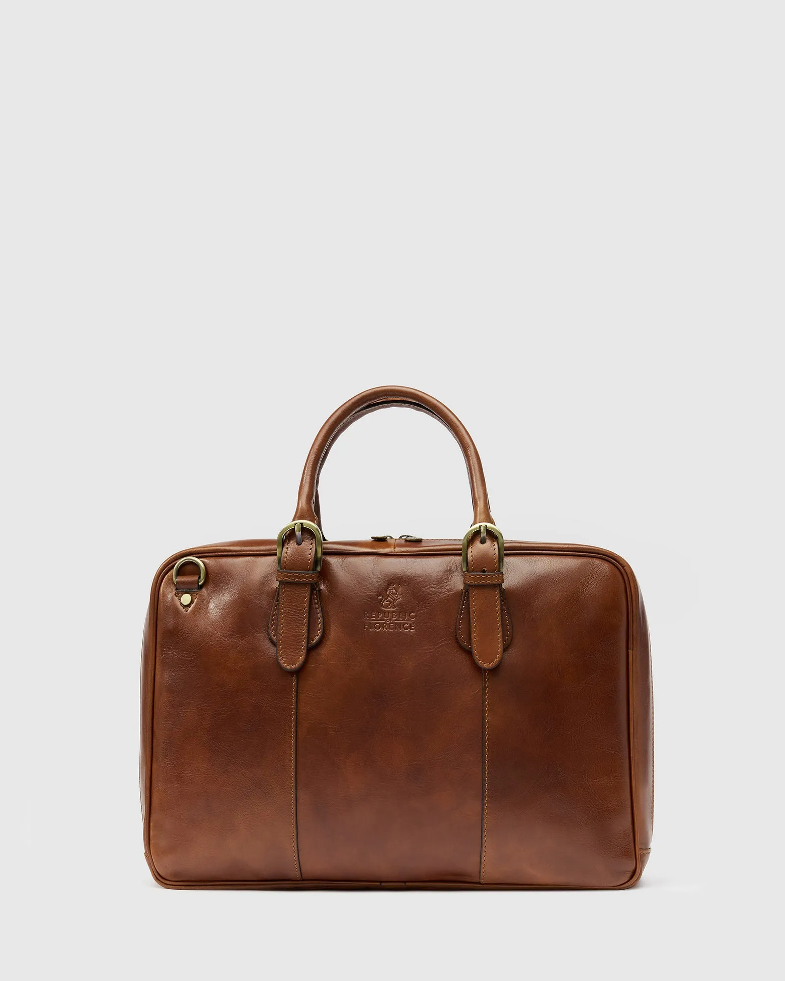 Madrid Matt Brown - 15" Laptop Premium Leather Briefcase