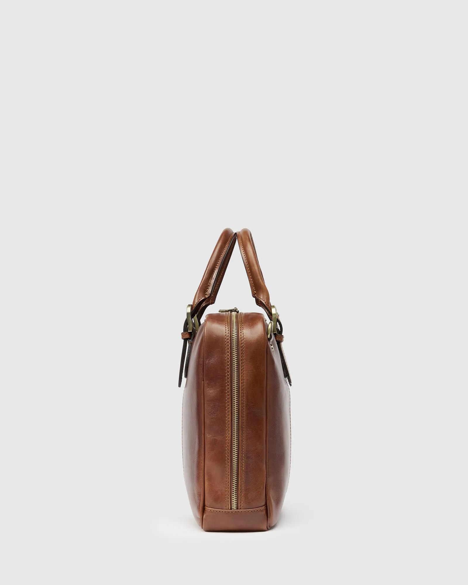 Madrid Matt Brown - 15" Laptop Premium Leather Briefcase