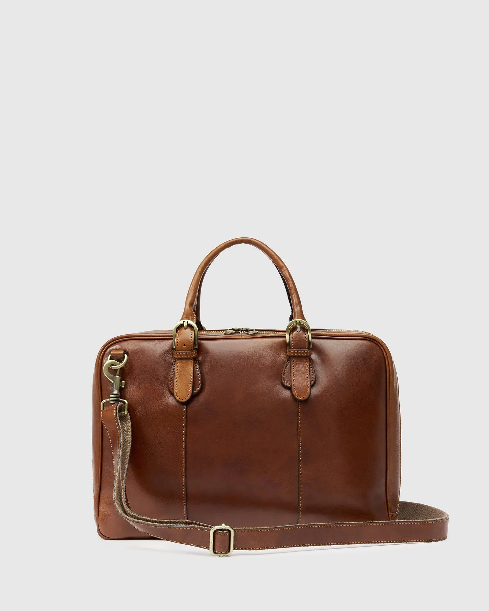 Madrid Matt Brown - 15" Laptop Premium Leather Briefcase