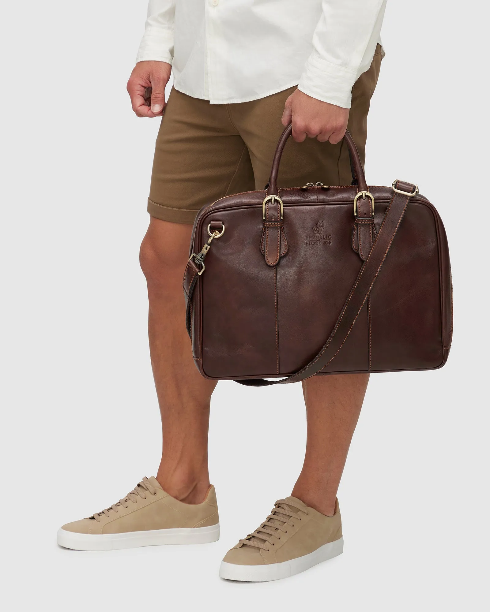 Madrid Matt Chocolate - 15" Laptop Premium Leather Briefcase