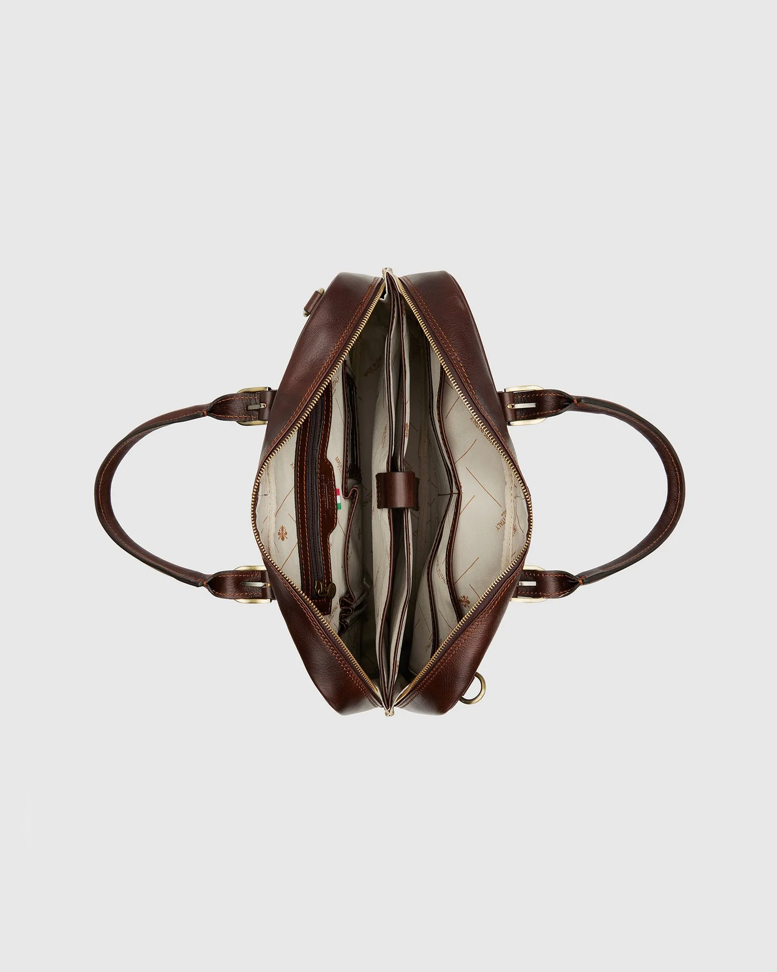 Madrid Matt Chocolate - 15" Laptop Premium Leather Briefcase