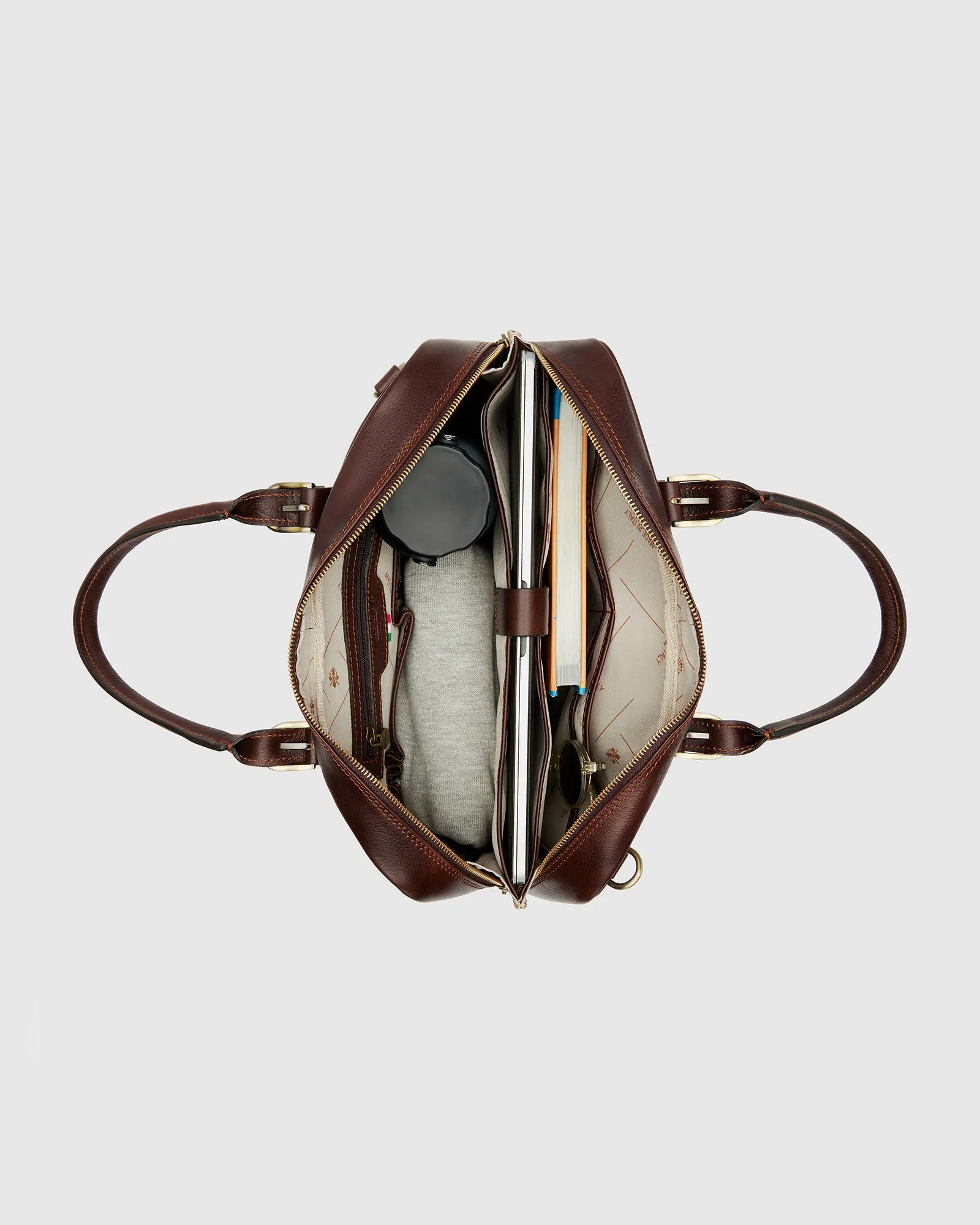 Madrid Matt Chocolate - 15" Laptop Premium Leather Briefcase
