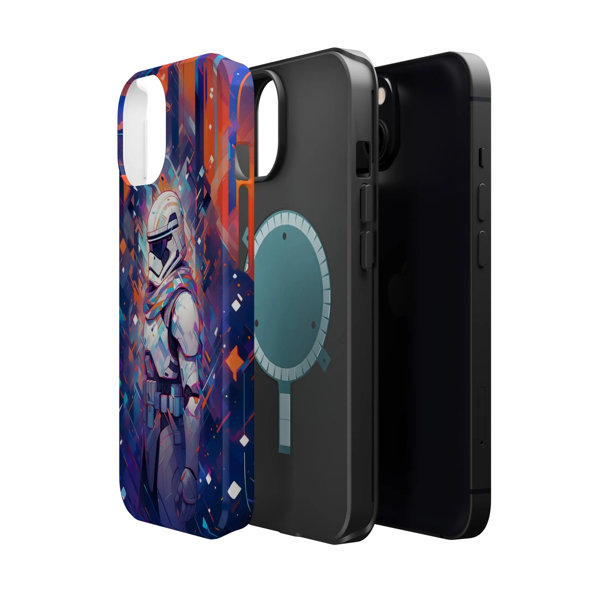 MagSafe Tough iPhone Case - Snow trooper Op Art Vintage