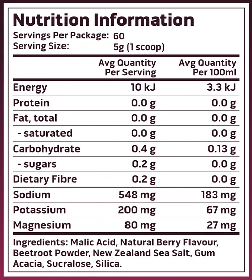 MAHI MAN INCLUSION HYDR8 ELECTROLYTE REHYDRATION 60 SERVES - MIXED BERRY