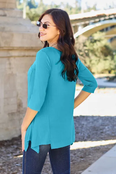 Maloney Basic Bae Full Size Round Neck Pocketed T-Shirt