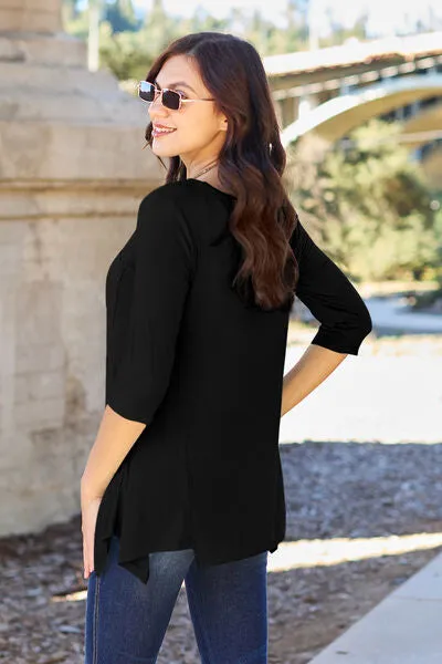 Maloney Basic Bae Full Size Round Neck Pocketed T-Shirt