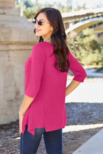 Maloney Basic Bae Full Size Round Neck Pocketed T-Shirt