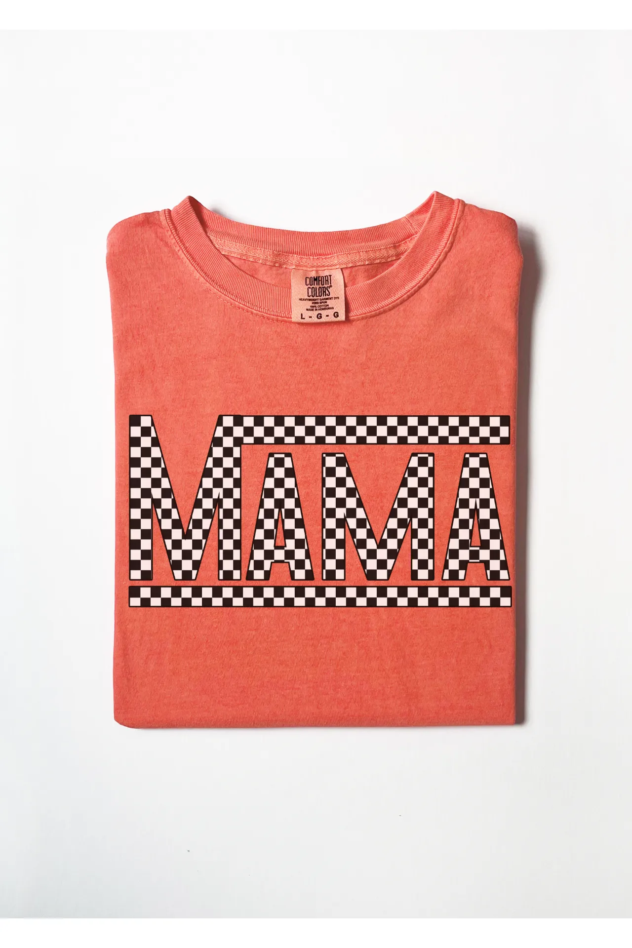 Mama Checkered Comfort Colors T-Shirt