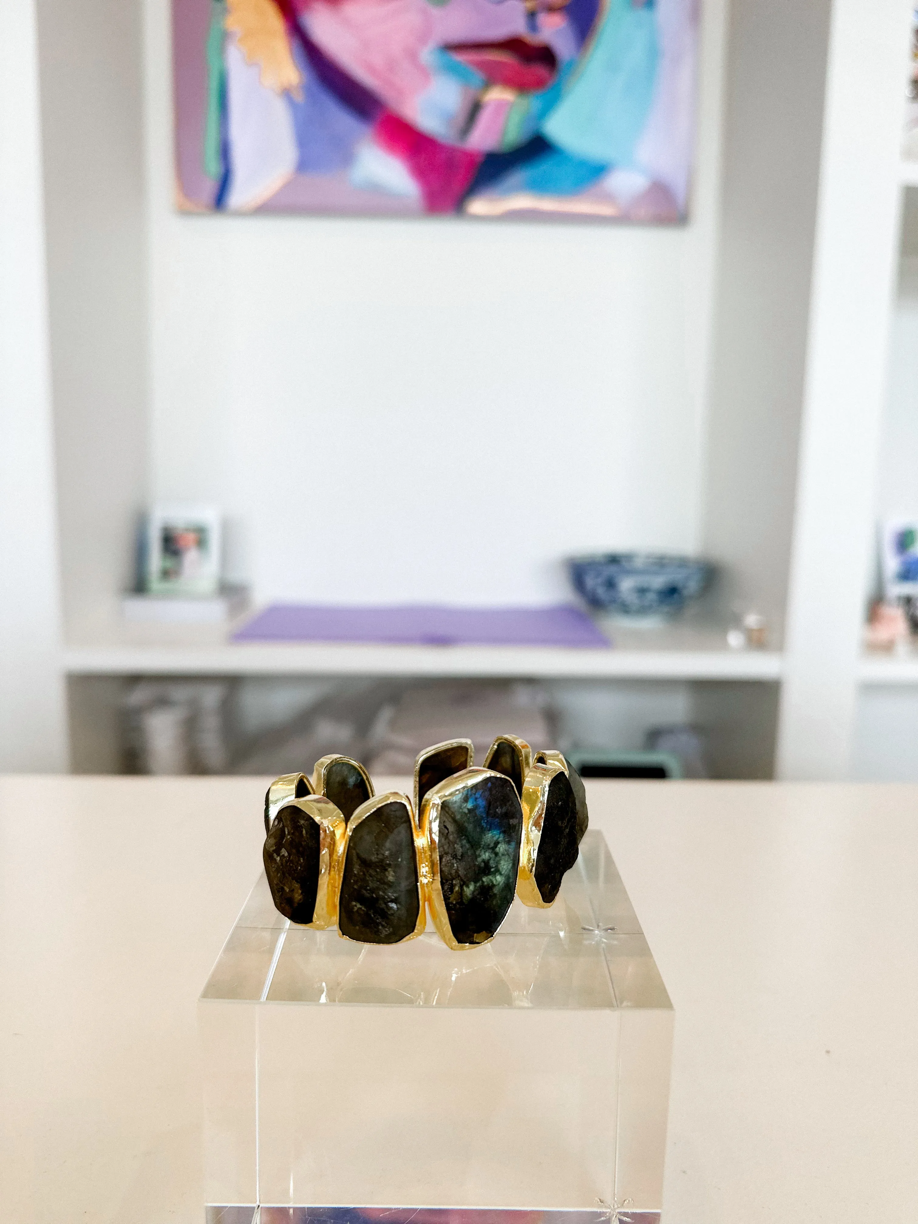 Marble Stone Cluster Cuff