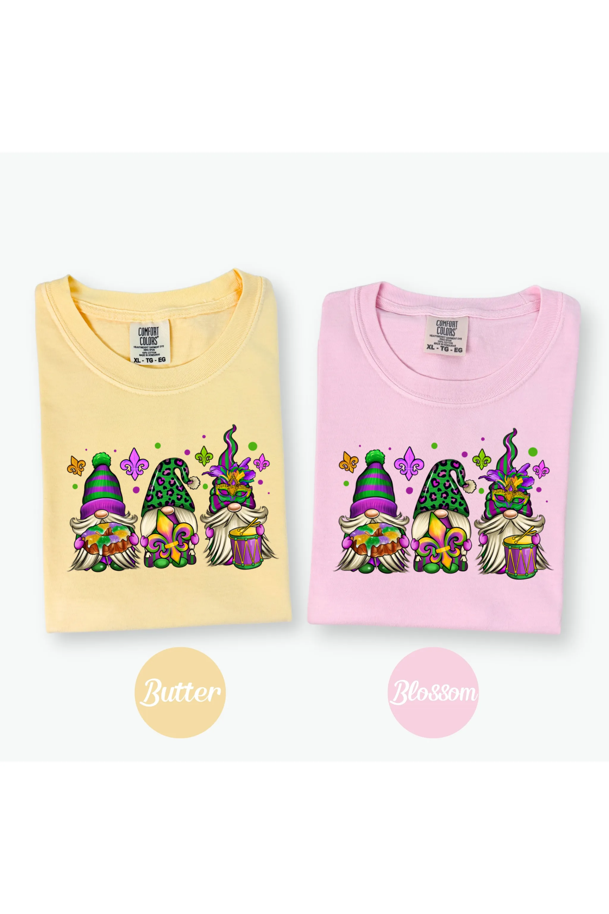 Mardi Gras Gnomes in Purple Tee