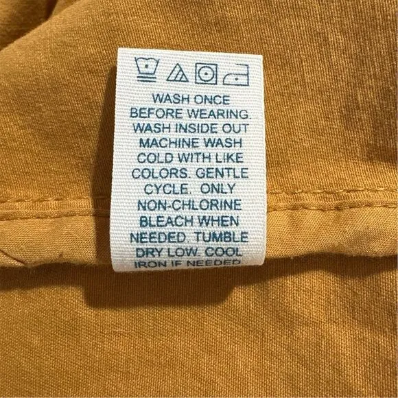 Market &amp; Spruce Golden Tan Cargo Utility Jacket Detachable Hood Lightweight