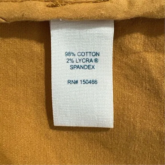 Market &amp; Spruce Golden Tan Cargo Utility Jacket Detachable Hood Lightweight