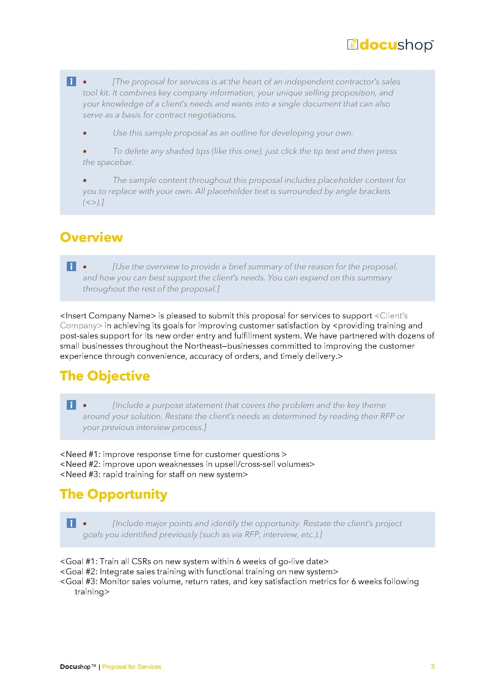Marketing Proposal Editable Word Template