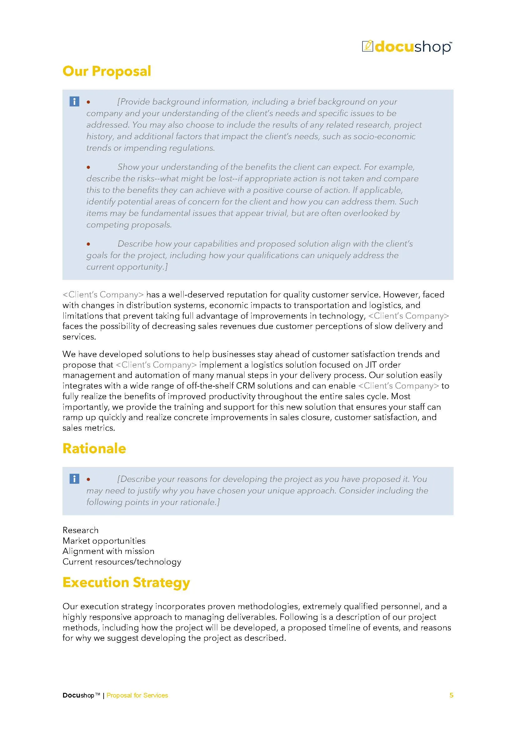 Marketing Proposal Editable Word Template
