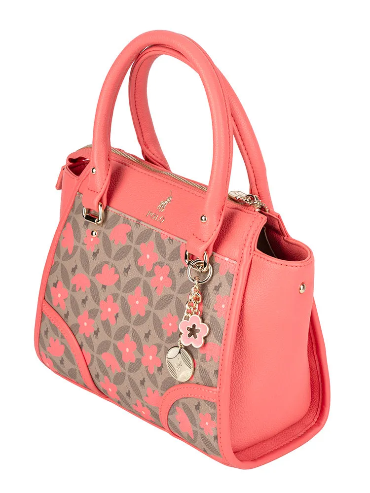 Meadow Smaller Shopper Crossbody Bag - Coral