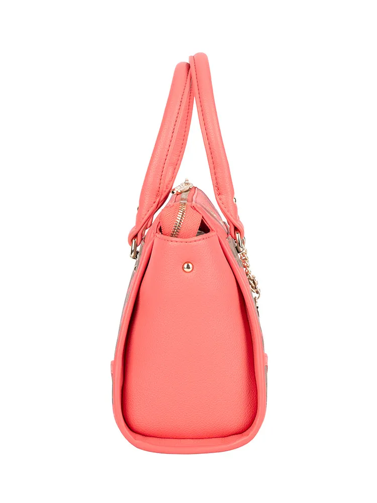 Meadow Smaller Shopper Crossbody Bag - Coral