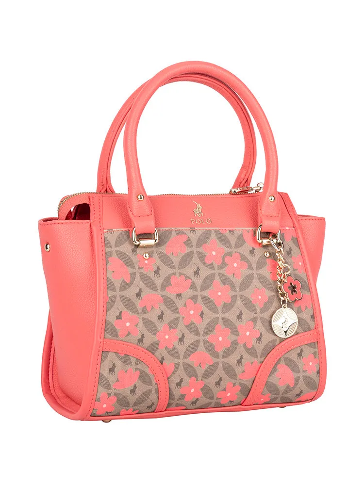 Meadow Smaller Shopper Crossbody Bag - Coral