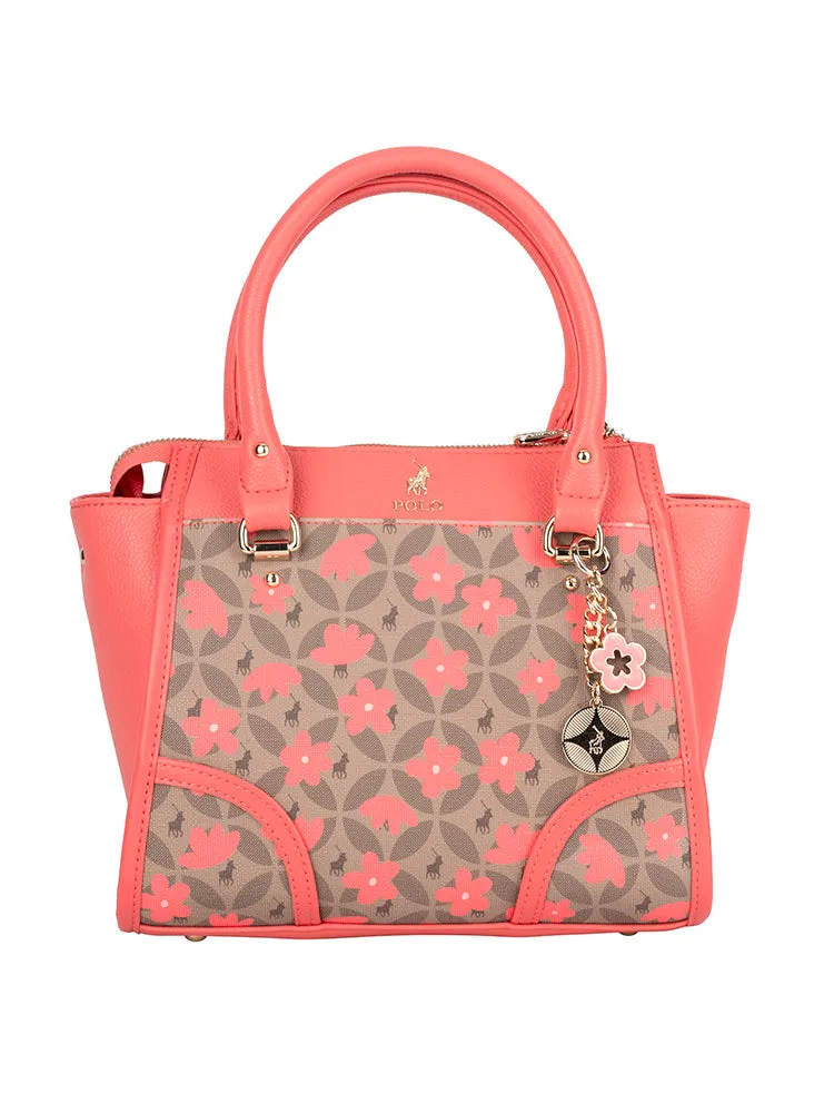 Meadow Smaller Shopper Crossbody Bag - Coral