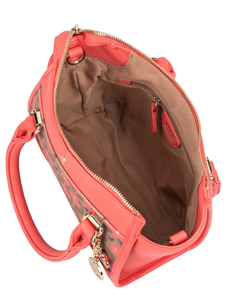 Meadow Smaller Shopper Crossbody Bag - Coral