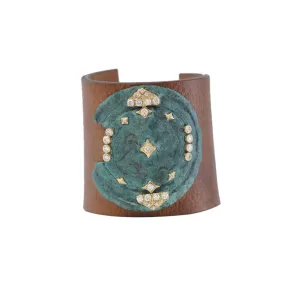 Medallion Artifact Leather Pull Bracelet