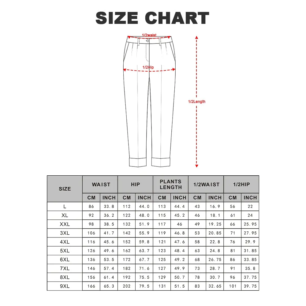Mens Casual Christmas Drawstring Streetwear Straight Trousers