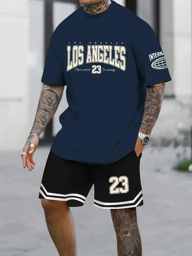 Men's Harajuku Summer Two-Piece Set