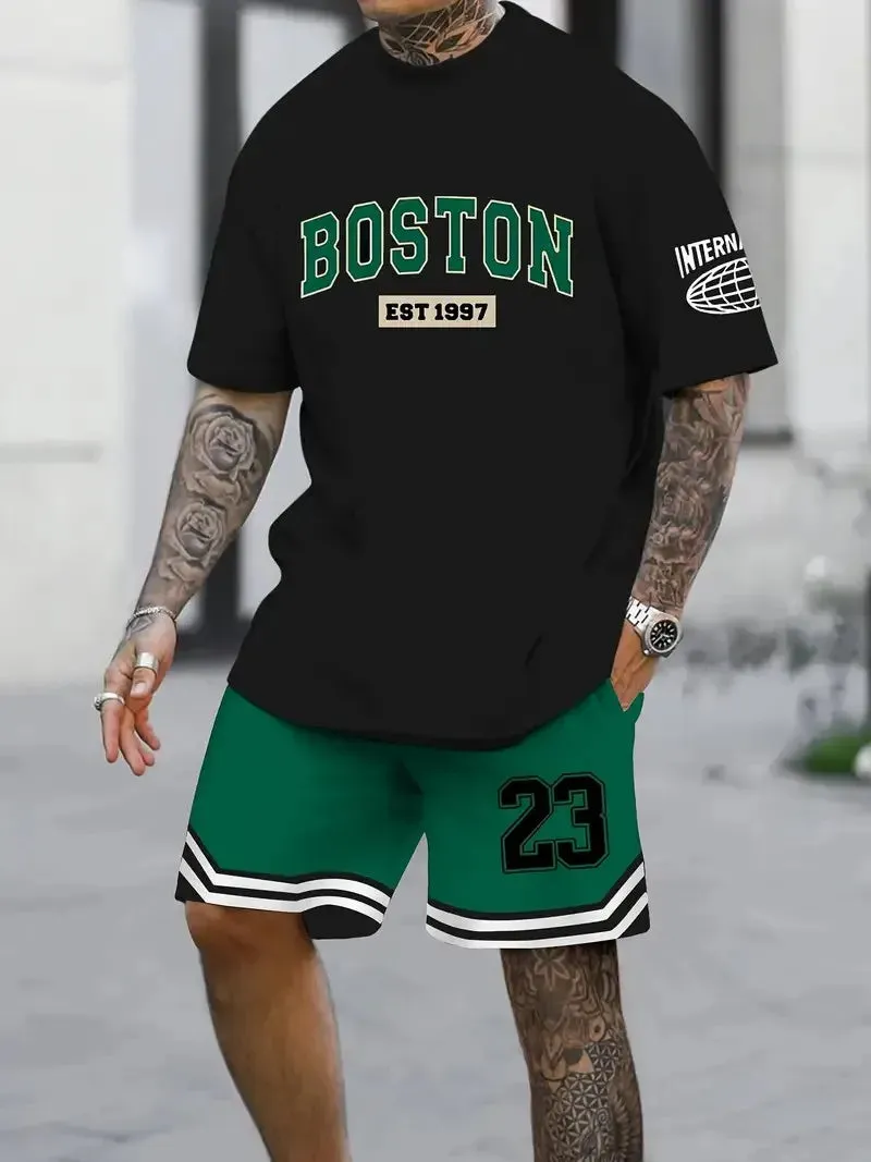 Men's Harajuku Summer Two-Piece Set