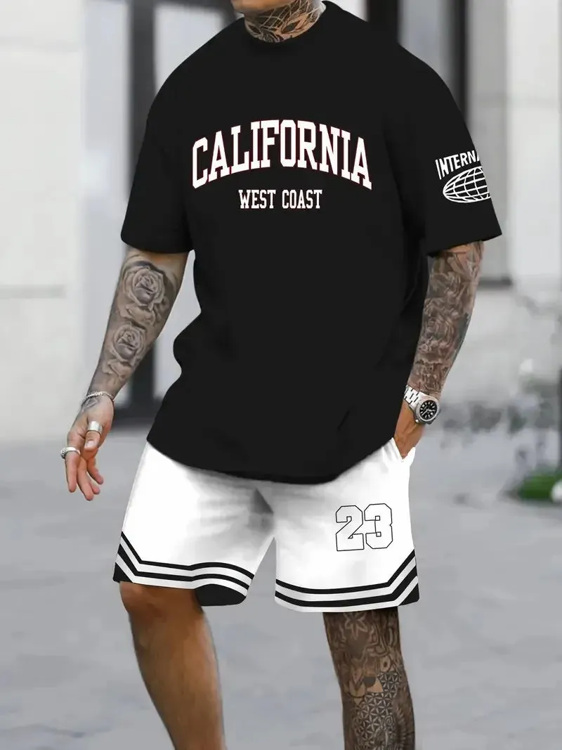 Men's Harajuku Summer Two-Piece Set