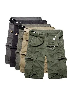 Men's Loose Workwear With Multiple Pockets Cargo Shorts