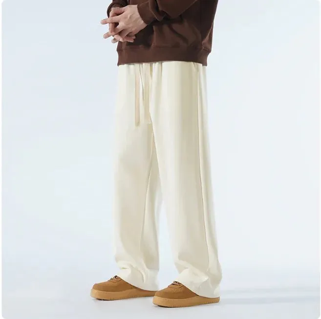 Men's Relaxed Wide-Leg Sports Trousers – Casual & Breathable