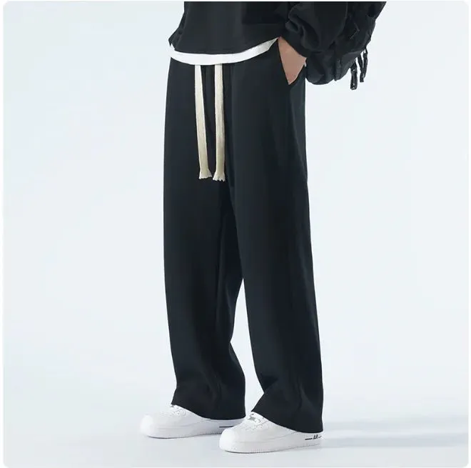 Men's Relaxed Wide-Leg Sports Trousers – Casual & Breathable