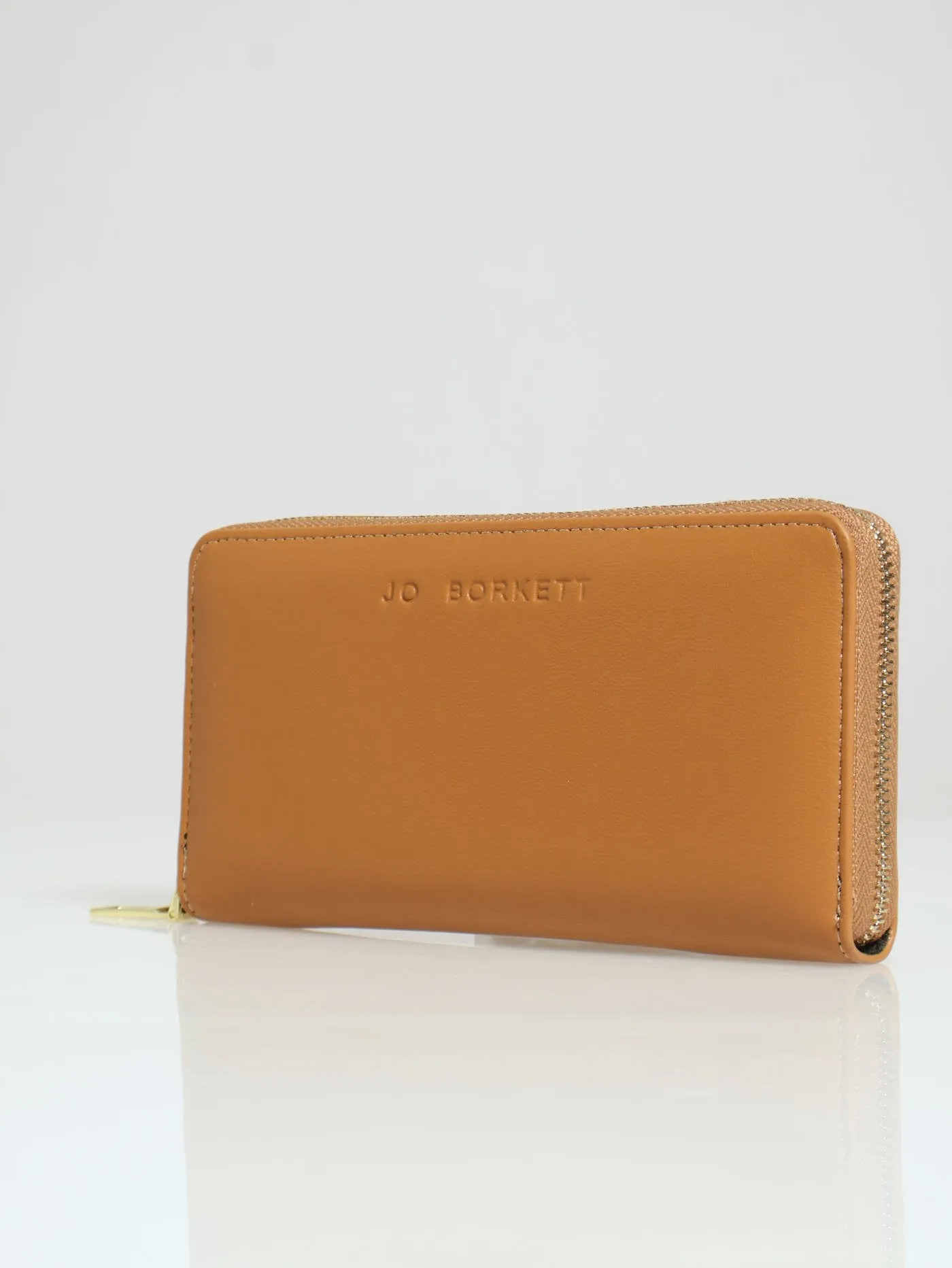 Meryl Smooth Zip Around Purse - Tan