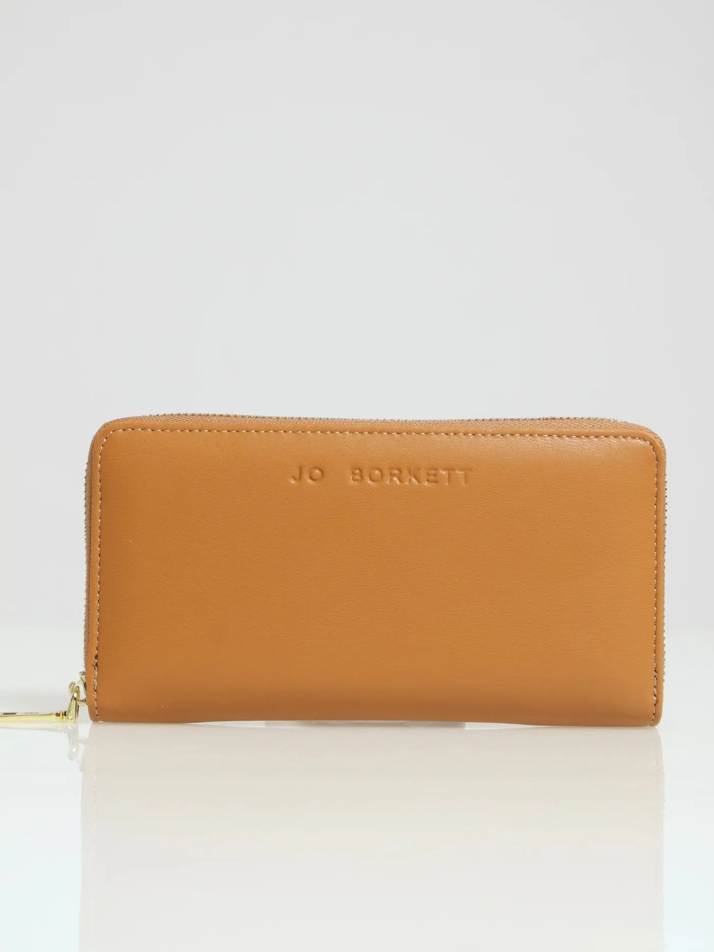 Meryl Smooth Zip Around Purse - Tan