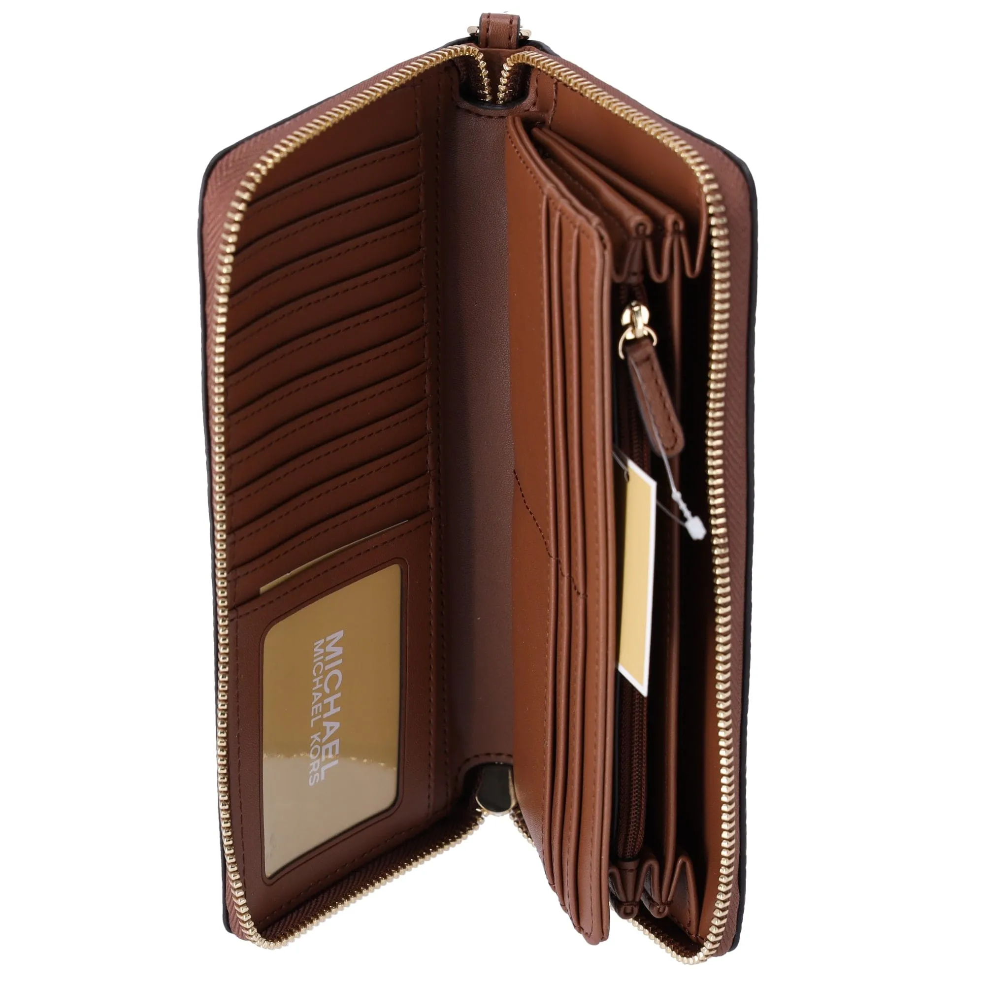 Michael Kors Jet Set Travel Large Continental Pebbled Leather Wallet Luggage