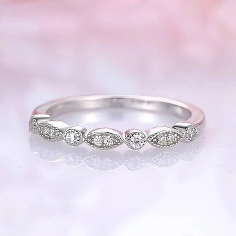 Milgrain Halo Oval Cut Vintage Wedding Set