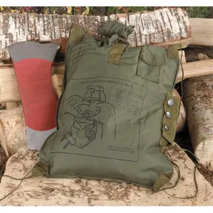 Military Genuine 5 Qrt U.S collapsible Bladder canteen, river crossing aid.