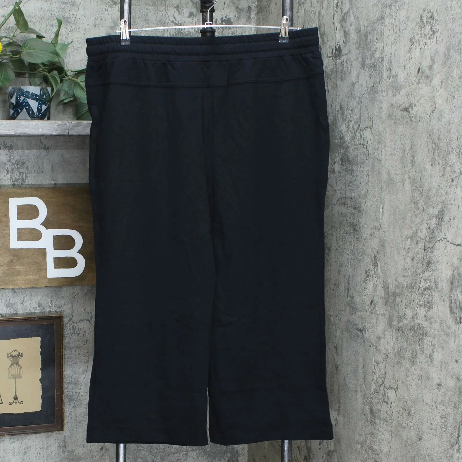 Modern Soul Plus French Terry Crop Wide Leg Pants With Pockets