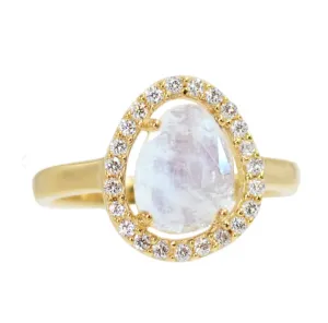 Moonstone Pebble Ring