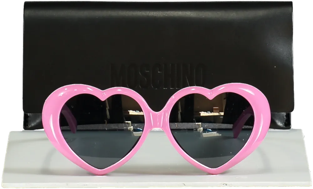 Moschino Pink Heart Shaped logo Arm Sunglasses