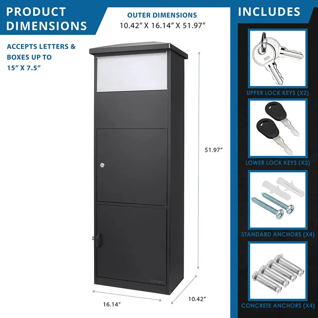 MPB-600 Dual Compartment Locking Parcel Box with Package Compartment | CB13332