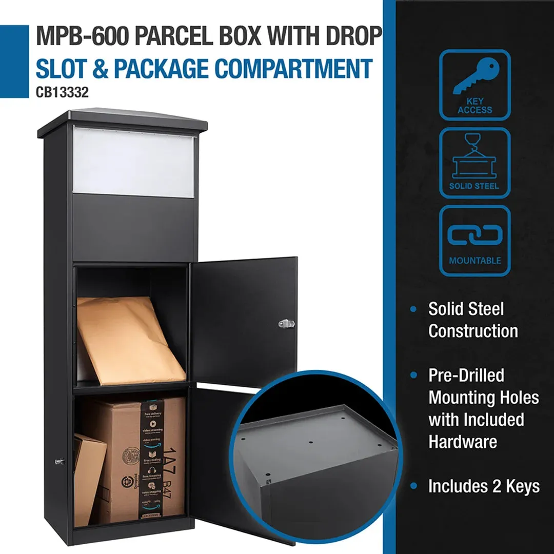 MPB-600 Dual Compartment Locking Parcel Box with Package Compartment | CB13332