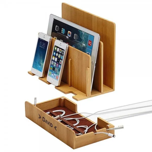 Multi-Device Charging Station Bamboo