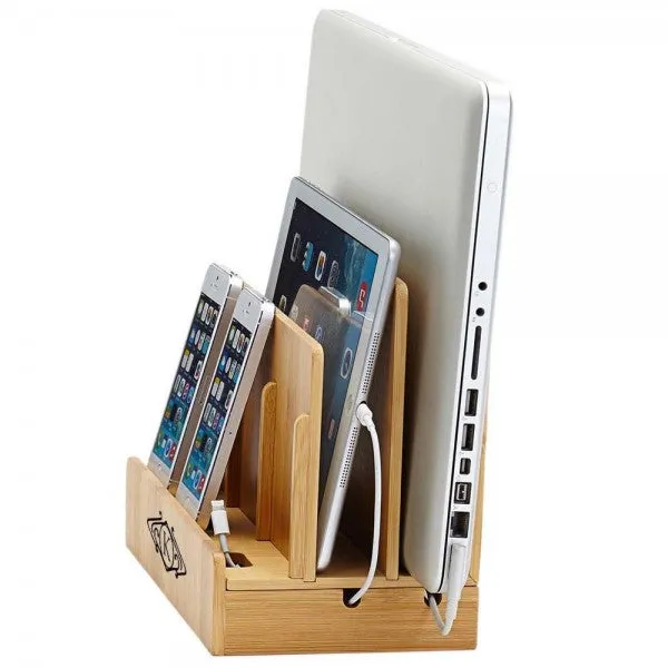 Multi-Device Charging Station Bamboo
