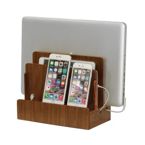 Multi-Device Charging Station Walnut