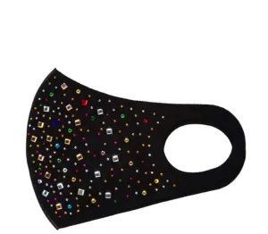 Multi shape rhinestone fashion mask