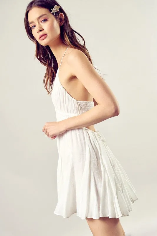 Mustard Seed Junior Lace Trim with Back Drawstring Dress